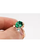 Original Vintage 14K Rose Gold Emerald Ring Vintage vrc206r